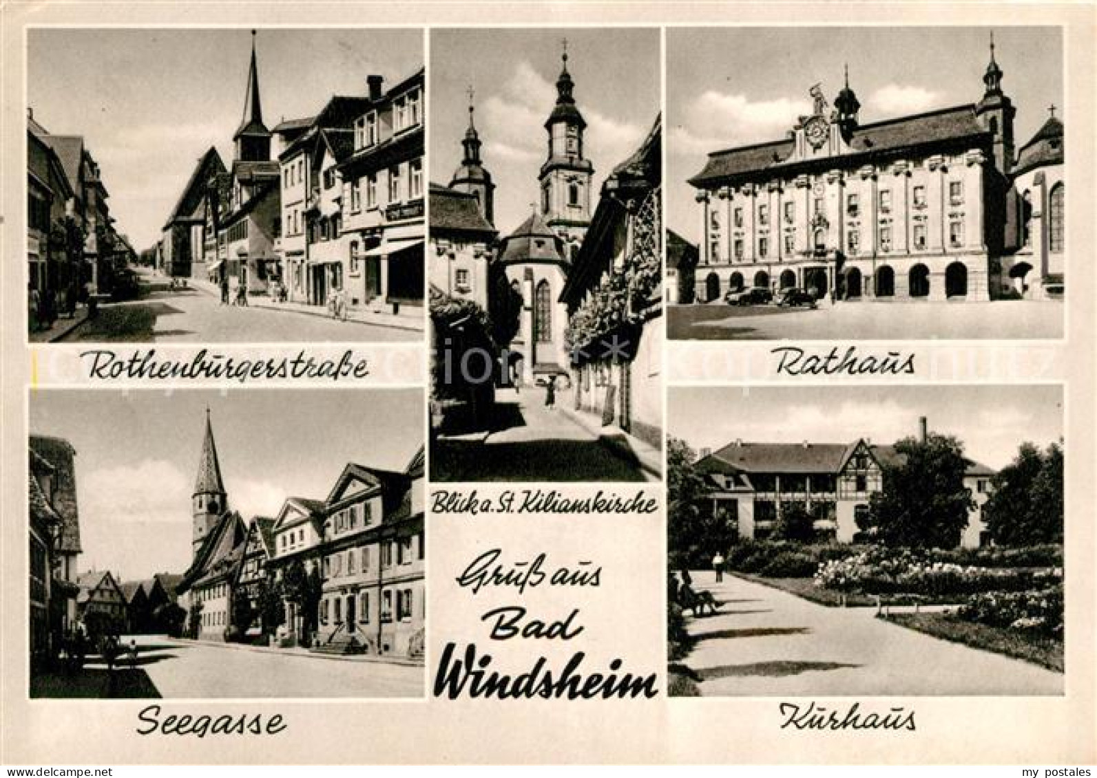 73094991 Bad Windsheim Rothenburgerstrasse Rathaus Seegasse Kurhaus Bad Windshei - Bad Windsheim