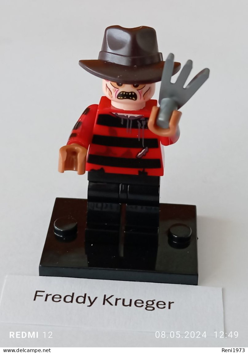 Horror Figur Freddy Krueger, Mini-Steckfigur, Lego-Komp. - Andere & Zonder Classificatie