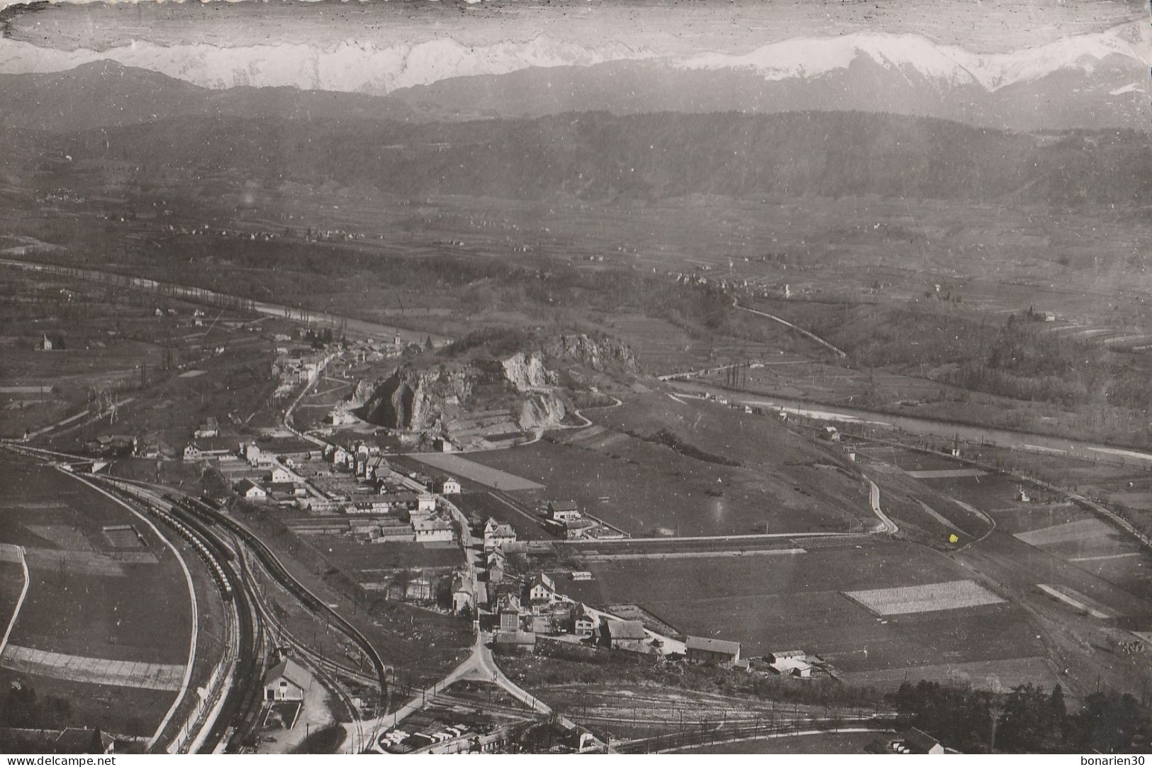 CPSM 73 MONTMELIAN VUE AERIENNE GARE VOIE FERREE - Montmelian