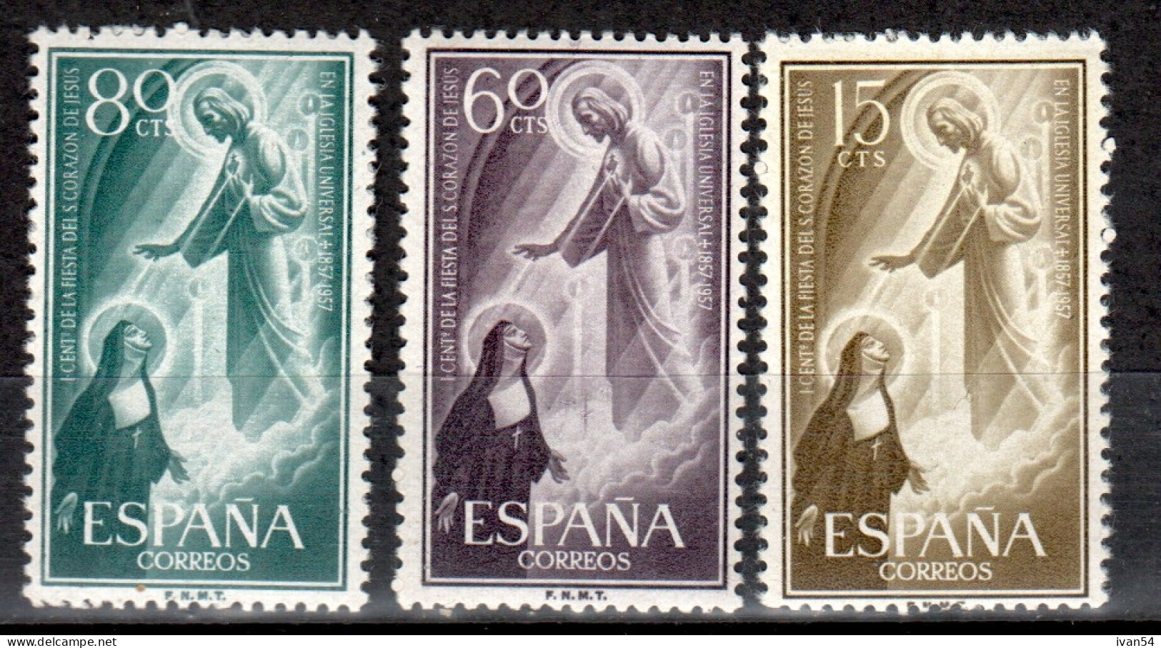 ESPAGNE 897-98 **  MNH ; Sacré-coeur De Jésus 1957 - Unused Stamps