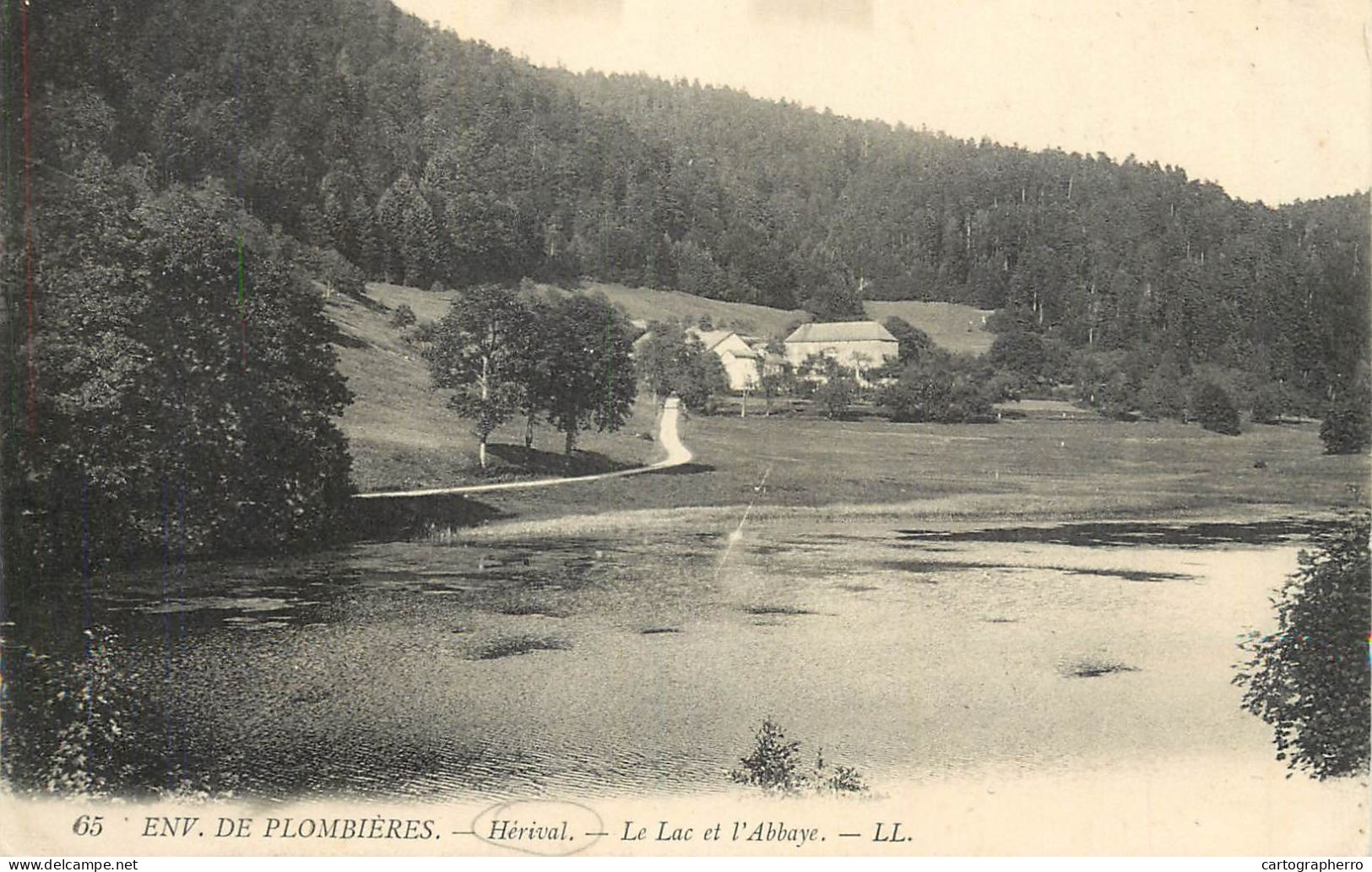 CPA France Plombieres Les Bains Le Lac Et L' Abbaye - Plombieres Les Bains