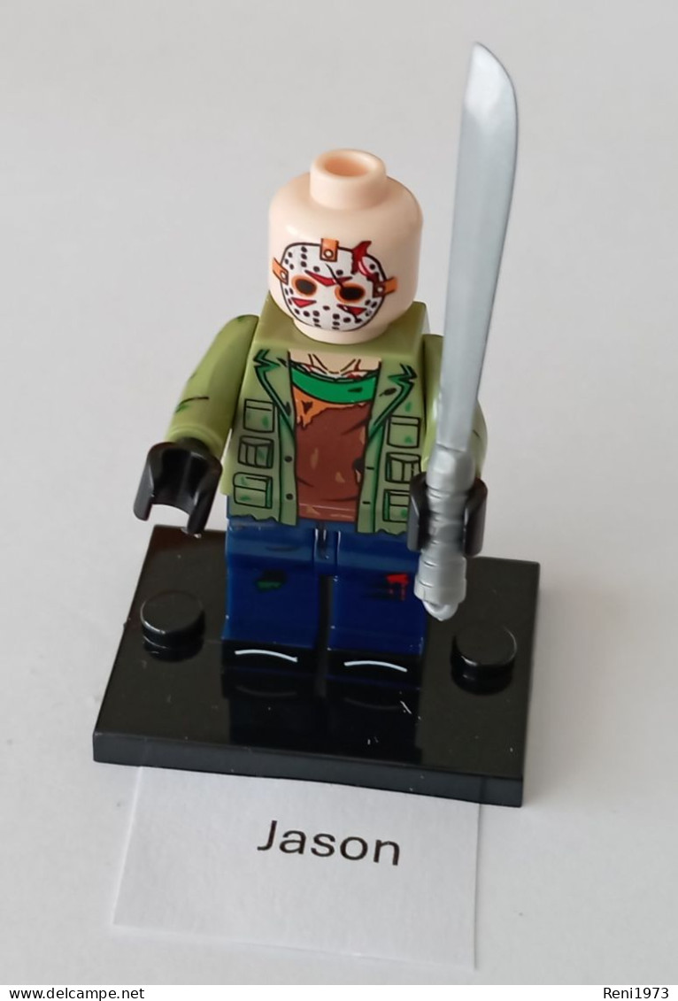 Horror Figur Jason, Mini-Steckfigur, Lego-Komp. - Sonstige & Ohne Zuordnung