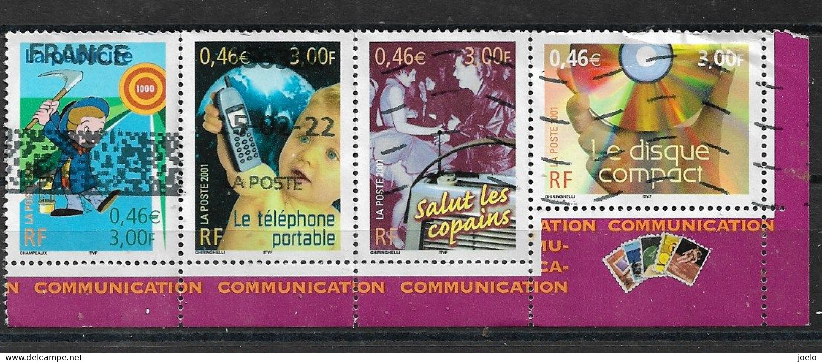 FRANCE 2001 COMMUNICATIONS SHORT SET - Used Stamps
