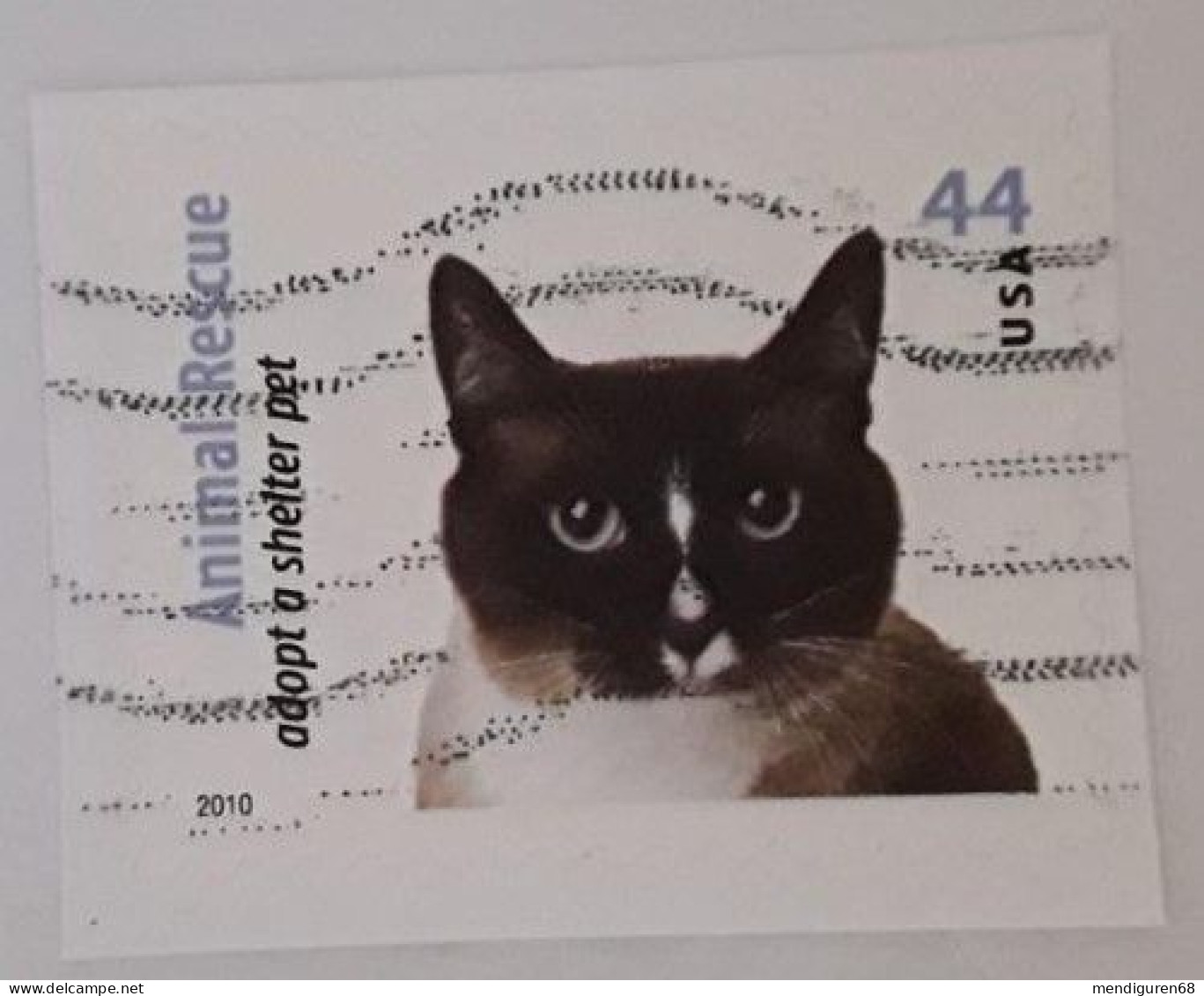 VERINIGTE STAATEN ETATS UNIS USA 2010 ANIMAL RESCUE:BLACK,WHITE & TAN CAT 44¢ USED PAPER SN 4457 YT 4278 MI 4617 SG 5044 - Used Stamps