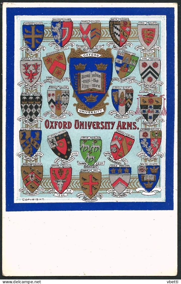 Oxford University, Coat Of Arms Of The Colleges Of Oxford - Ecoles