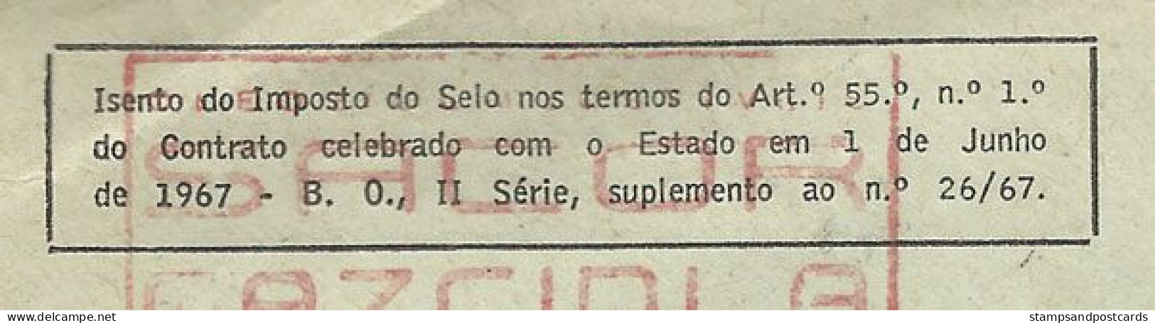 Angola Portugal EMA Cachet Rouge Angol Pétrole Gaz 1970 Franking Meter Oil Petroleum Gas - Aardolie