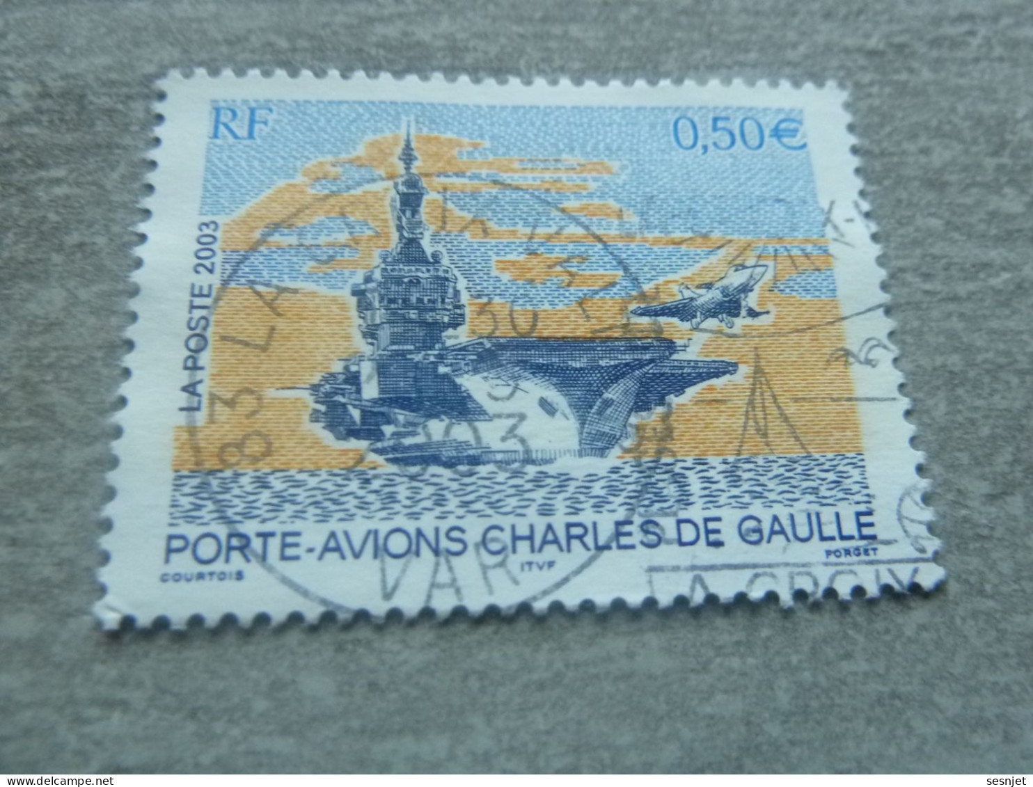Porte-Avions Charles-de-Gaulle - 0.50 € - Yt 3557 - Multicolore - Oblitéré - Année 2003 - - Schiffe