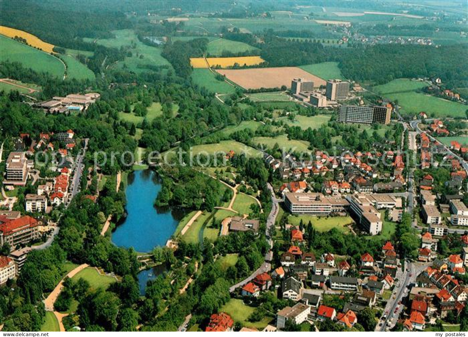 73089241 Bad Salzuflen Fliegeraufnahme Kurpark Kurliniken Bad Salzuflen - Bad Salzuflen