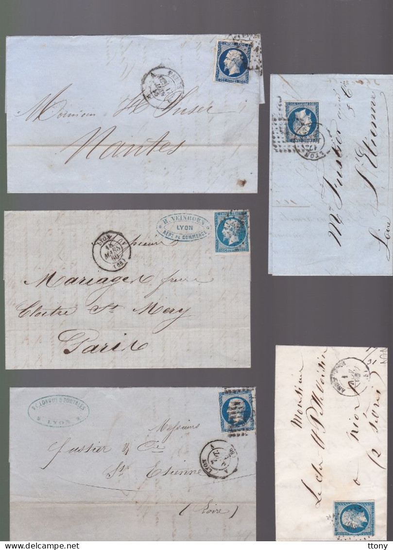 Un Lot De 15 Lettres Ou Enveloppe  Type : Sage &   Napoléon III  &  Précurseurs  Marques Postales - 1849-1876: Classic Period