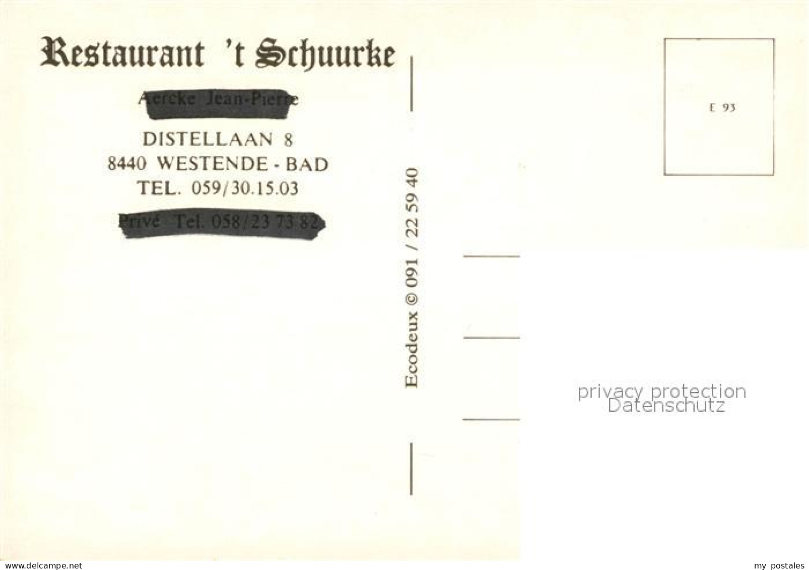 73088728 Westende-Bad Restaurant Schuurke Westende-Bad - Sonstige & Ohne Zuordnung