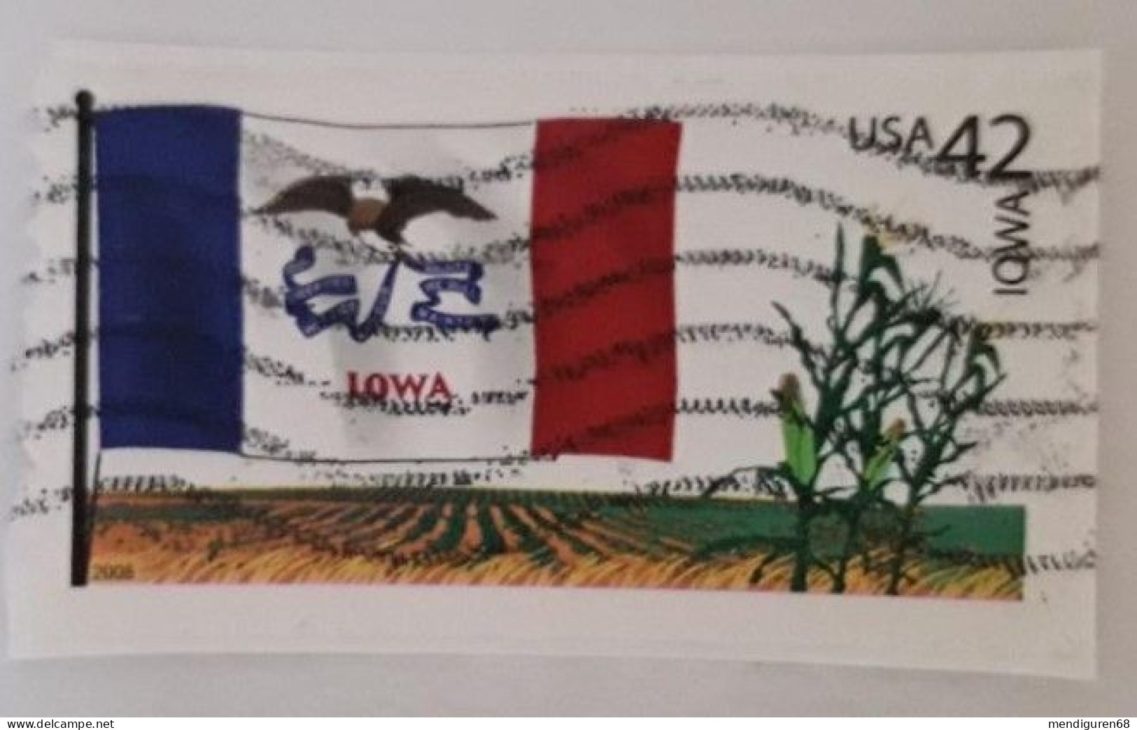 VEREINIGTE STAATEN ETATS UNIS USA 2008 FLAG 2 OF OUR NATION: IOWA USED ON PAPER SN 4291 YT 4101 MI 4431 SG 4898 - Usati