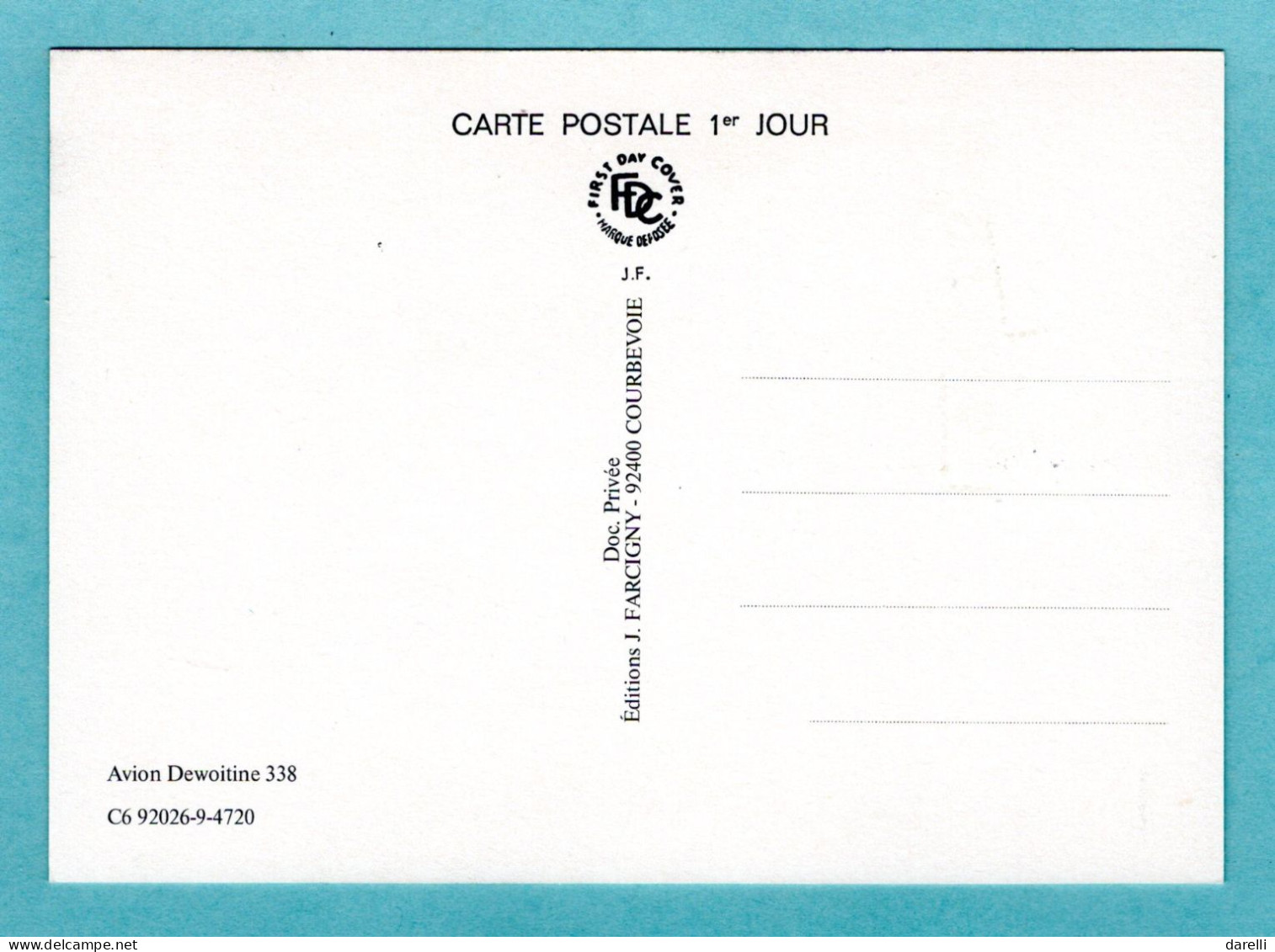 Carte Maximum 1987 - Trimoteur Dewoitine 338 - YT Poste Aérienne 60 - 31 Toulouse - 1980-1989
