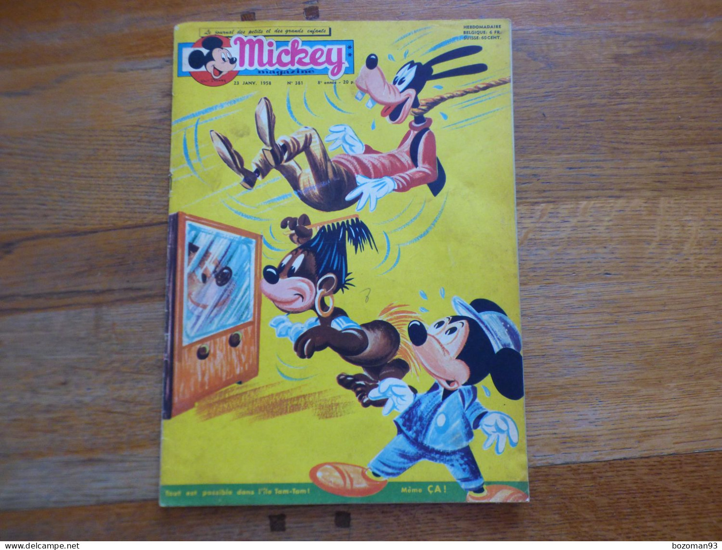 JOURNAL MICKEY BELGE SPECIAL N° 381 Du 23/01/1958 COVER MICKEY GOOFY - Journal De Mickey