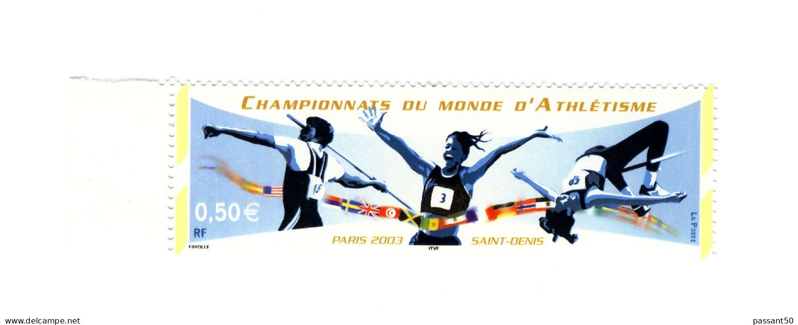 Championnats Du Monde D'athlétisme YT 3587a PAIRE Avec Phospho à Cheval. Superbe, Voir Le Scan. Cote YT > 30 €. - Unused Stamps