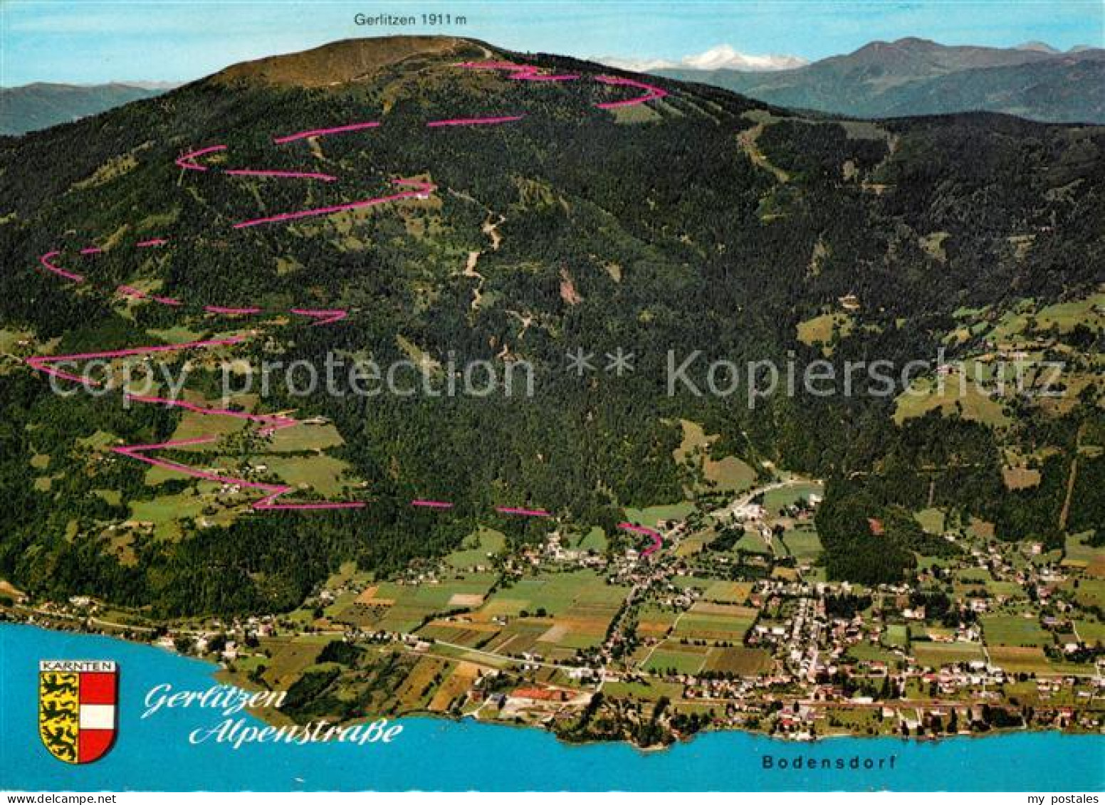 73087386 Bodensdorf Ossiacher See Gerlitzen-Alpenstrasse Fliegeraufnahme Steindo - Andere & Zonder Classificatie