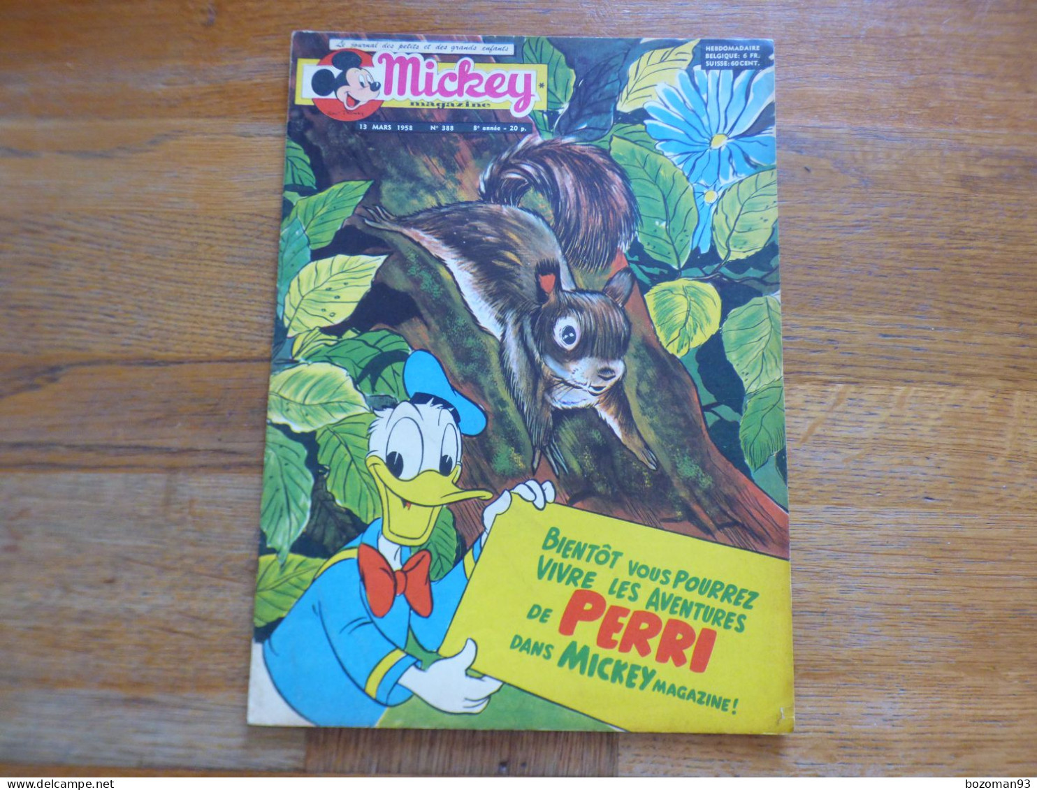 JOURNAL MICKEY BELGE N° 388 Du 13/02/1958 COVER DONALD - Journal De Mickey