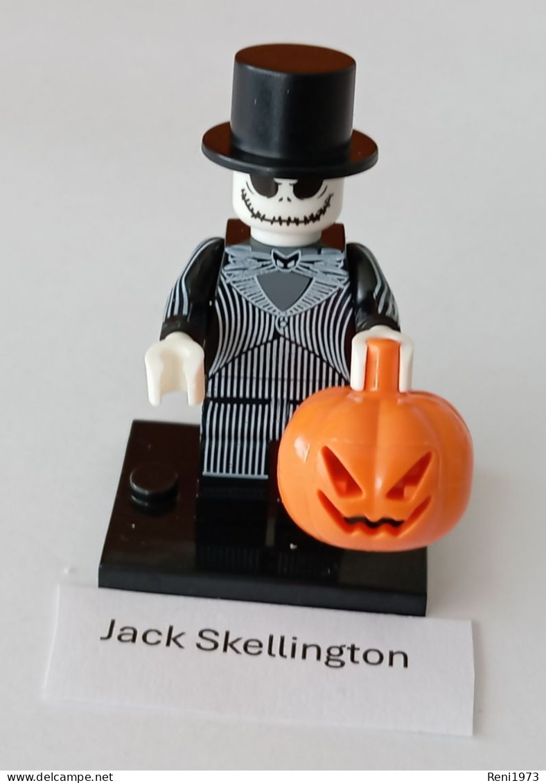 Horror Figur Jack Skellington, Mini-Steckfigur, Lego-Komp. - Altri & Non Classificati