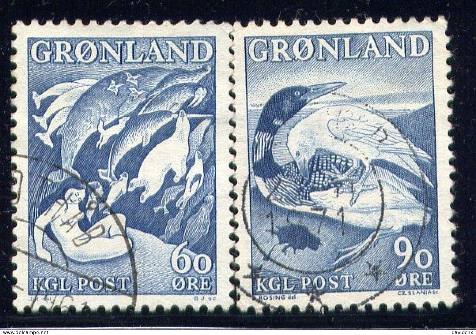 GREENLAND, NO.'S 43 AND 45 - Oblitérés