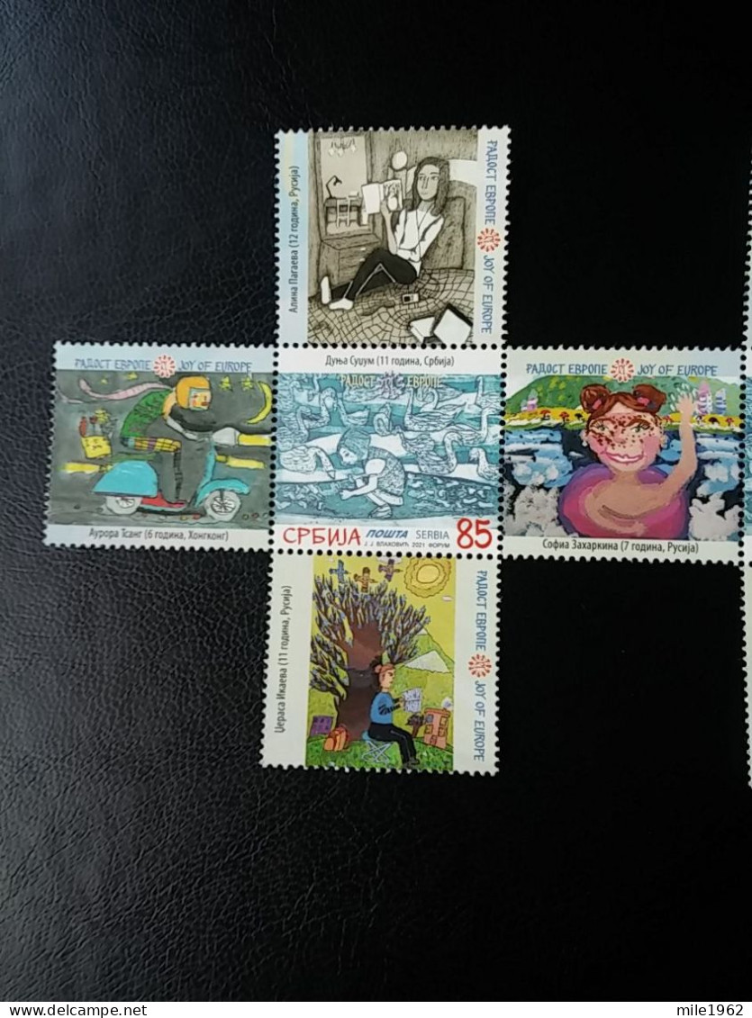 Stamp 3-13 - Serbia 2021 - VIGNETTE + Stamp - Joy Of Europe - Serbien