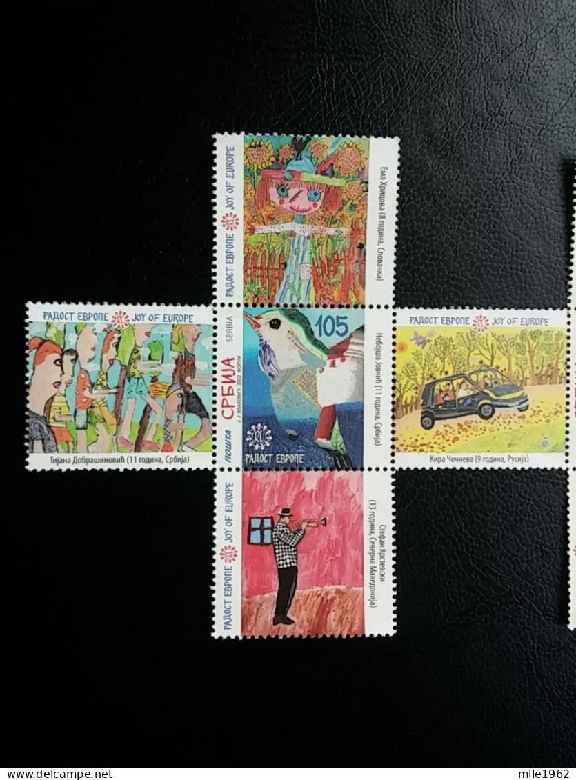 Stamp 3-13 - Serbia 2022 - VIGNETTE + Stamp - Joy Of Europe - Serbia