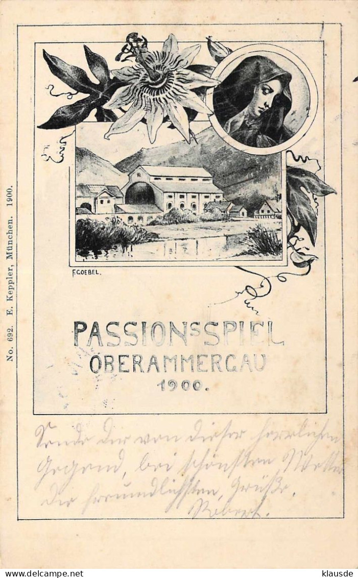 Passionsspiel Oberammergau 1900 Gel.1900 AKS - Oberammergau