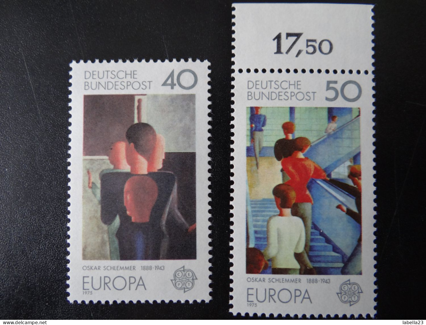 1973 Bund,  - O.Schlemmer - Konzentrische Gruppe, Bauhaustreppe - Postfrisch - MiNr. 840 Und 841 - Impressionismo