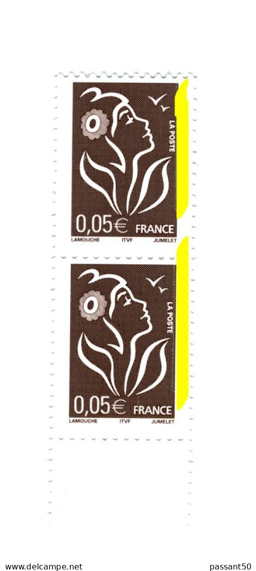 Lamouche 0.05 € ITVF TYPE II YT 3754b : Paire Avec Phospho à Cheval. Voir Scan. Cote Maury 3740 II A > 12 €. - Unused Stamps