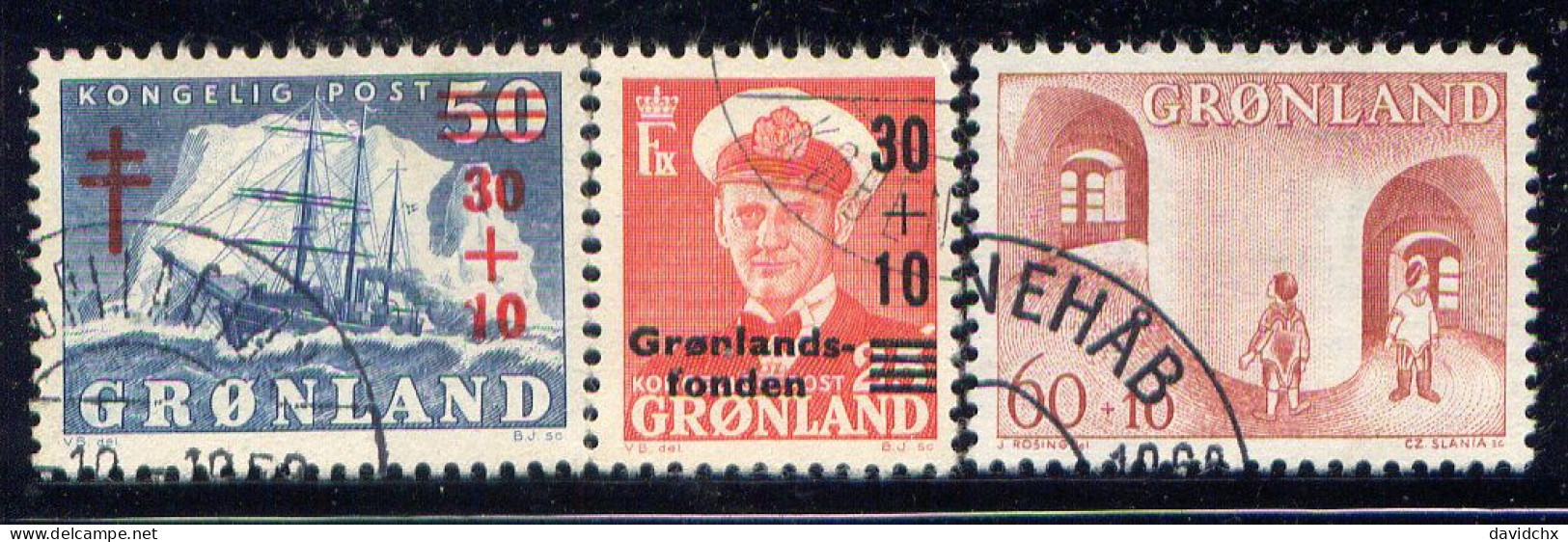 GREENLAND, NO.'S B1-B3 - Used Stamps