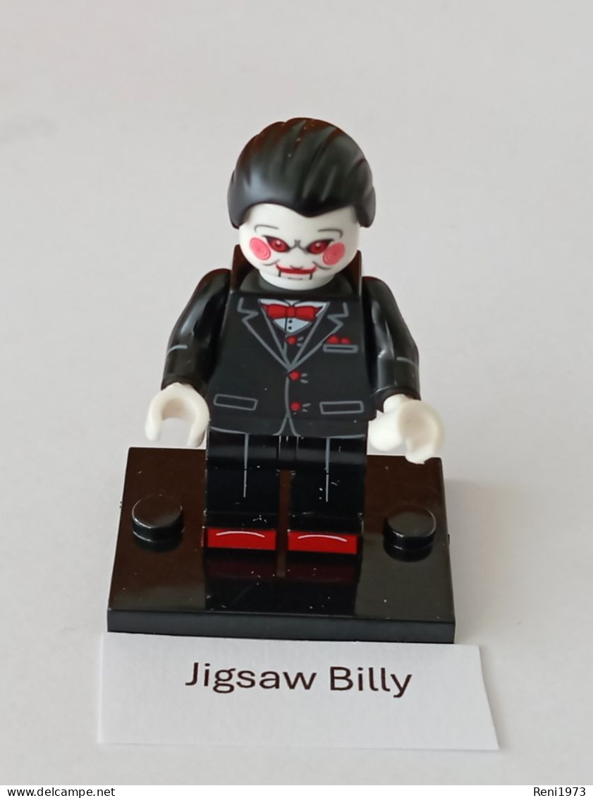 Horror Figur Jigsaw Billy, Mini-Steckfigur, Lego-Komp. - Sonstige & Ohne Zuordnung