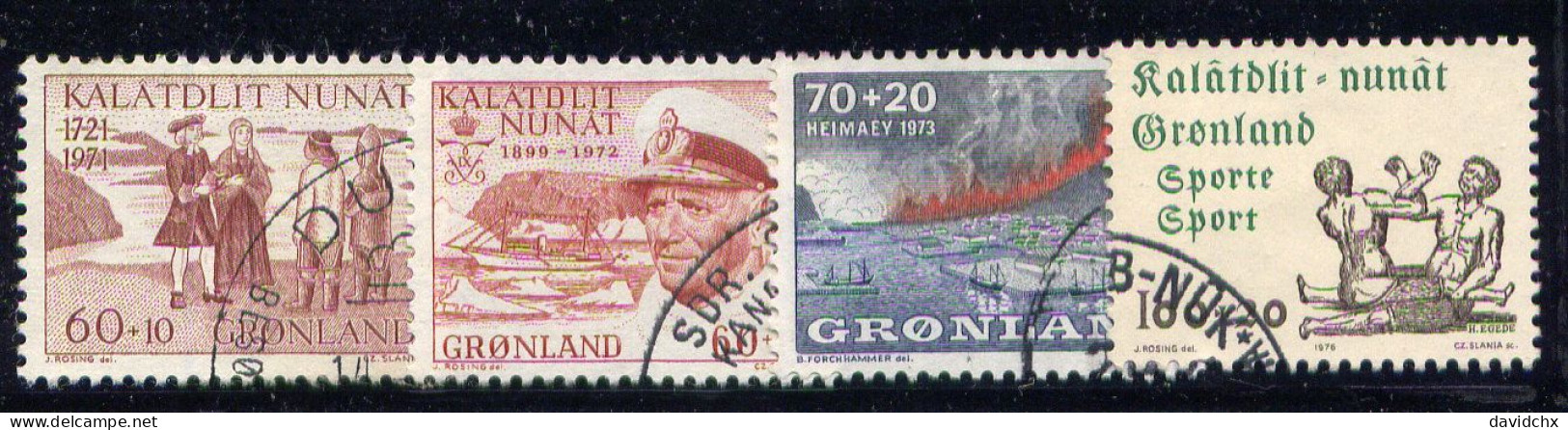 GREENLAND, NO.'S B4-B7 - Used Stamps