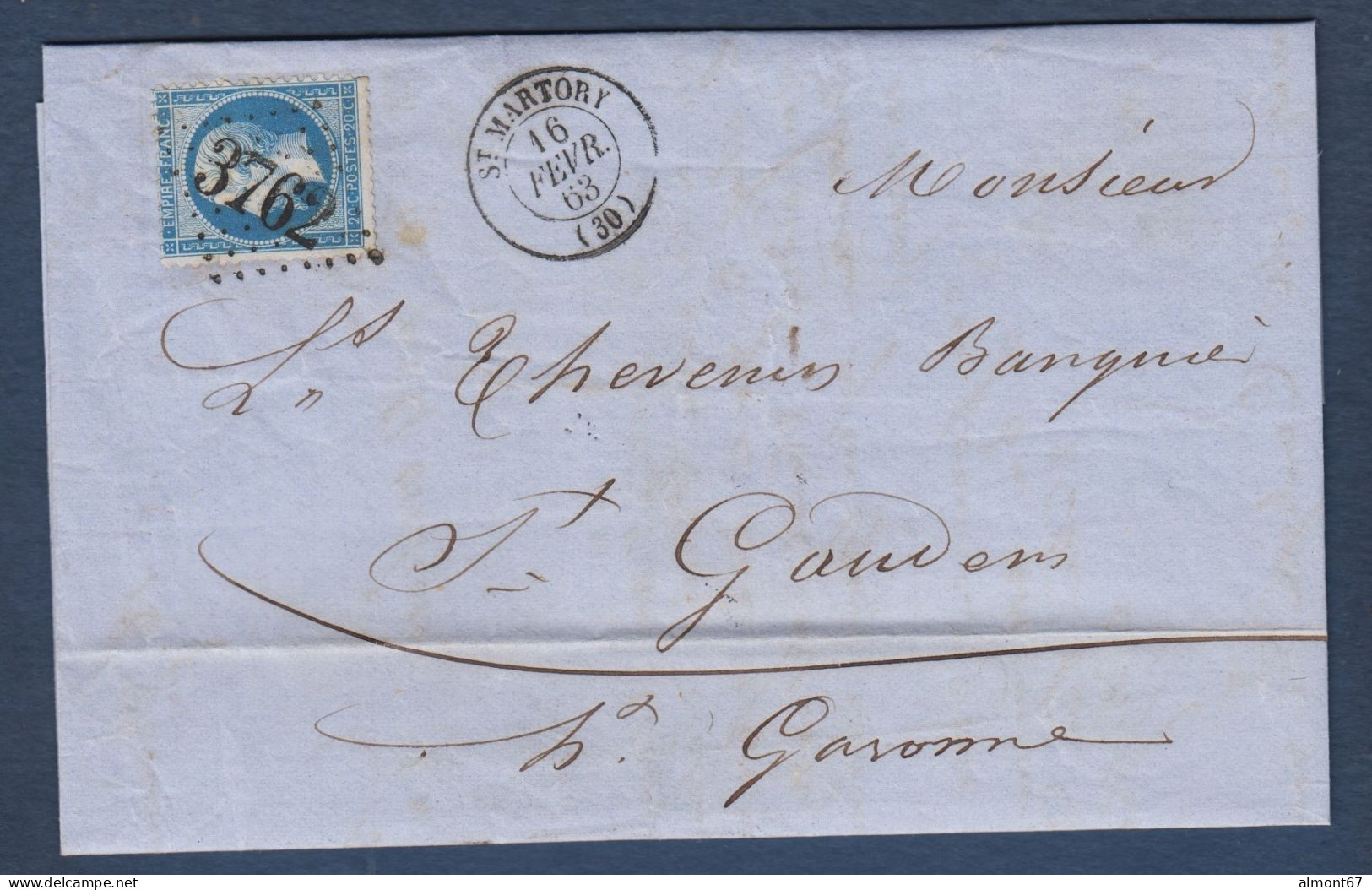 Haute Garonne - G.C. 3762 Et Cachet 15  ST  MARTORY - 1849-1876: Classic Period