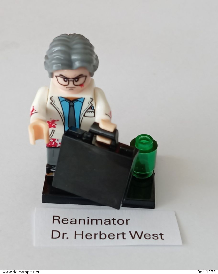 Horror Figur Reanimator Dr. Herbert West, Mini-Steckfigur, Lego-Komp. - Autres & Non Classés