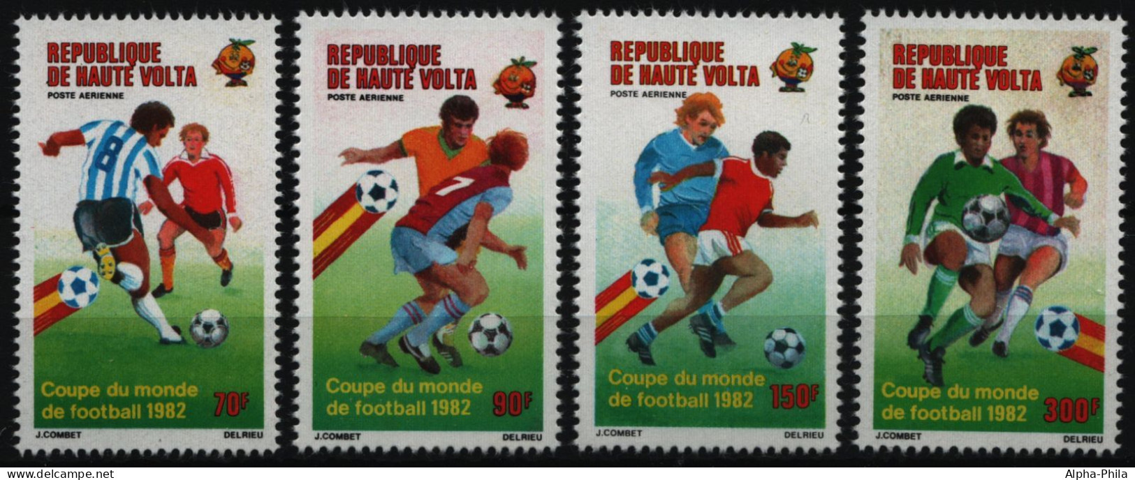 Obervolta 1982 - Mi-Nr. 866-869 ** - MNH - Fußball / Soccer - Upper Volta (1958-1984)