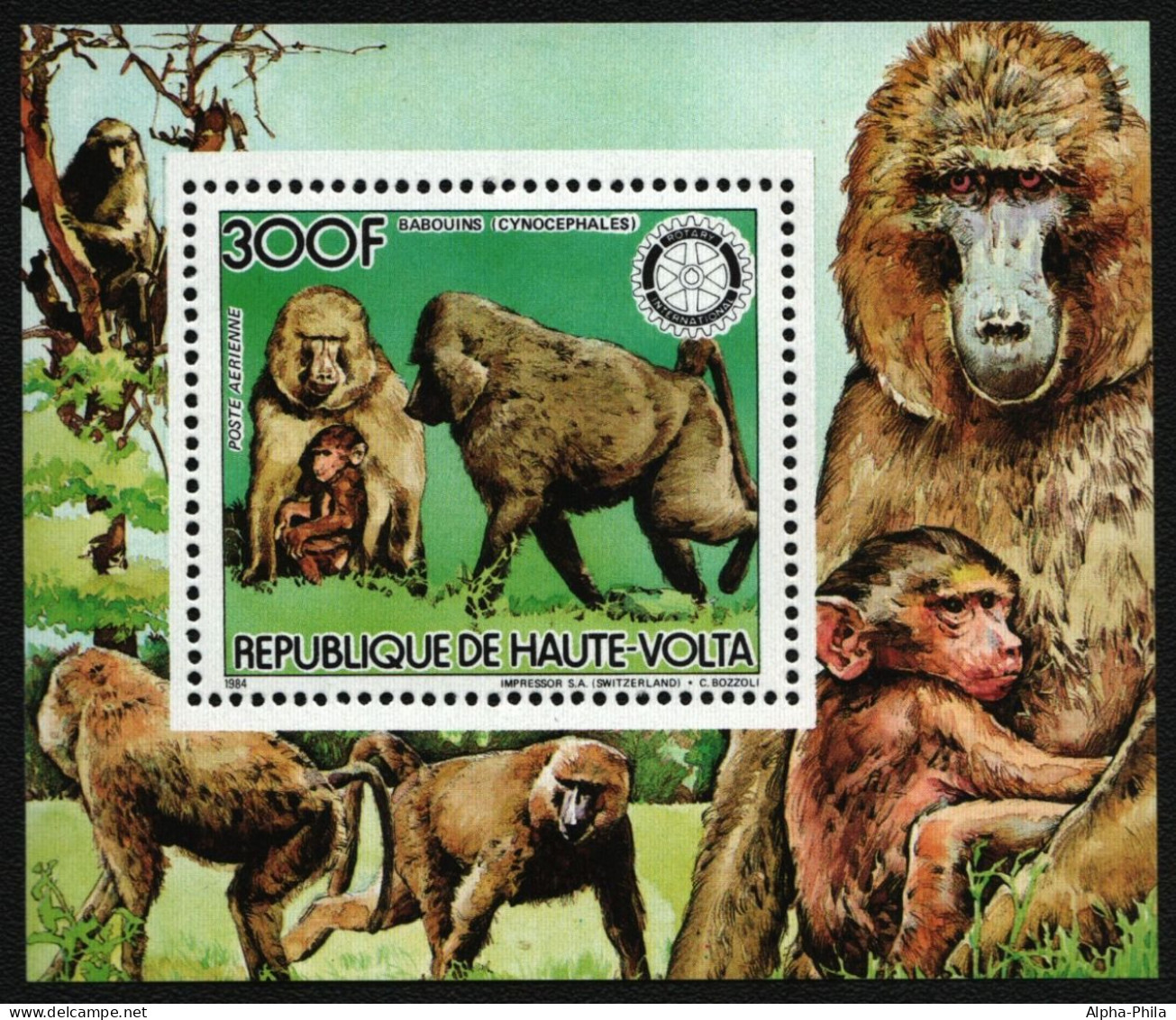 Obervolta 1984 - Mi-Nr. Block 92 A ** - MNH - Wildtiere / Wild Animals - Alto Volta (1958-1984)