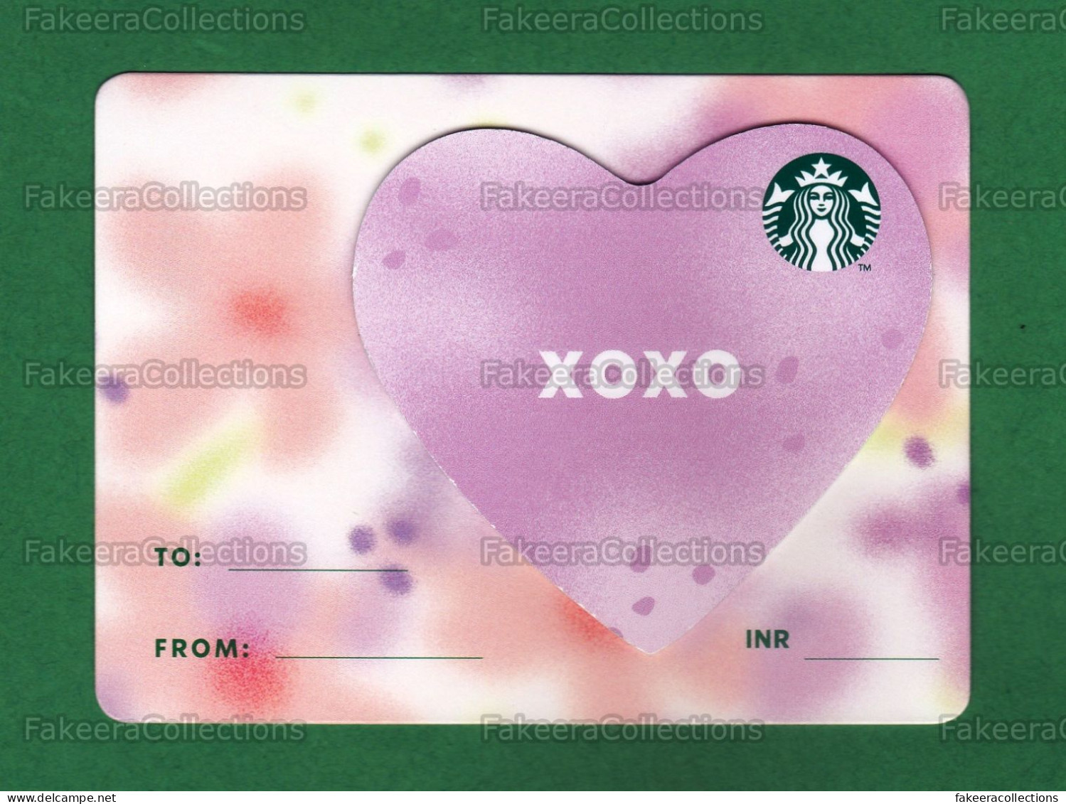 INDIA Inde Indien - XOXO - Starbucks Gift Card Odd Heart Shape - CN 2000 , SKU 11150571 23002275 - Unused - As Scan - Cartes Cadeaux