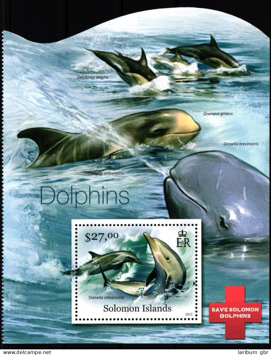 Salomon Inseln 1509 Postfrisch Block Tiere Delphine #HD515 - Islas Salomón (1978-...)