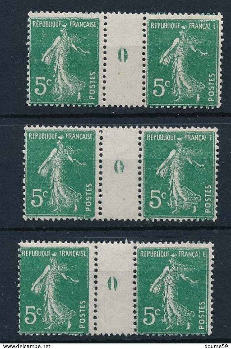 CA-103: FRANCE:  Lot De Millésimes** Sur Type "Semeuses"  N°137 Avec Petite Variété : Lettres IS Absentes De Française - Millésime