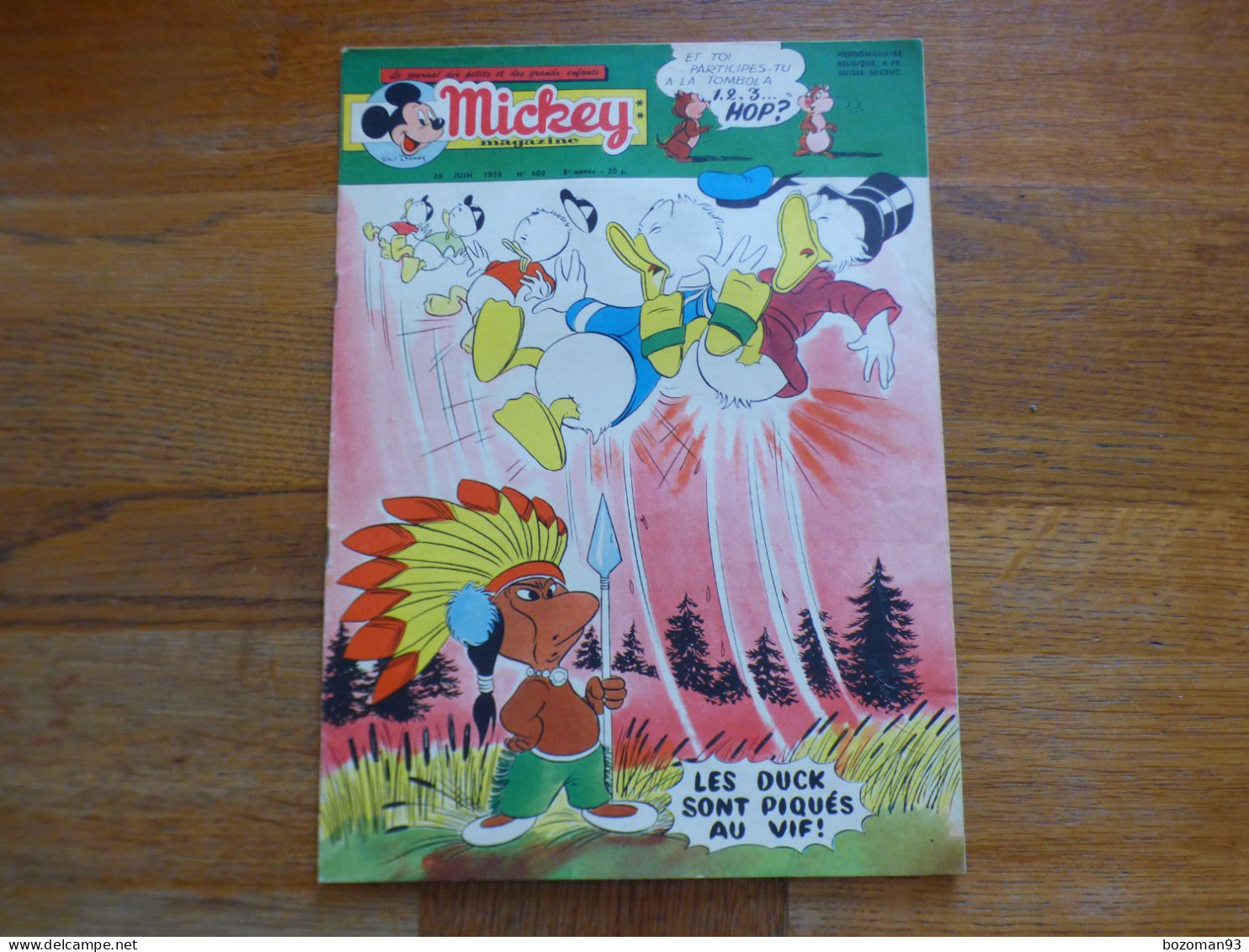 JOURNAL MICKEY BELGE N° 403 Du 26/06/1958 COVER DONALD PICSOU ET SES NEVEUX - Journal De Mickey