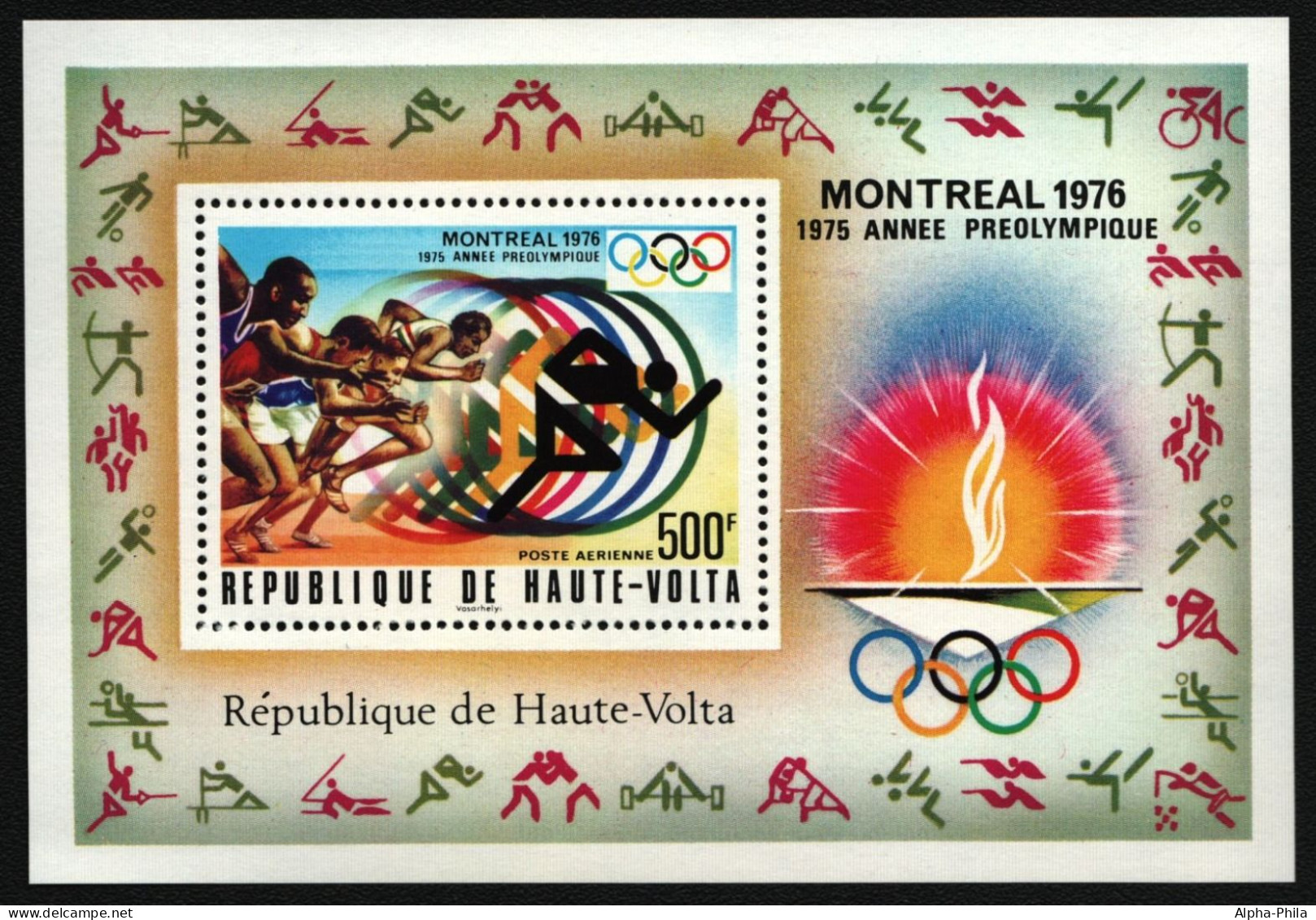 Obervolta 1976 - Mi-Nr. Block 40 ** - MNH - Olympia Montreal - Opper-Volta (1958-1984)