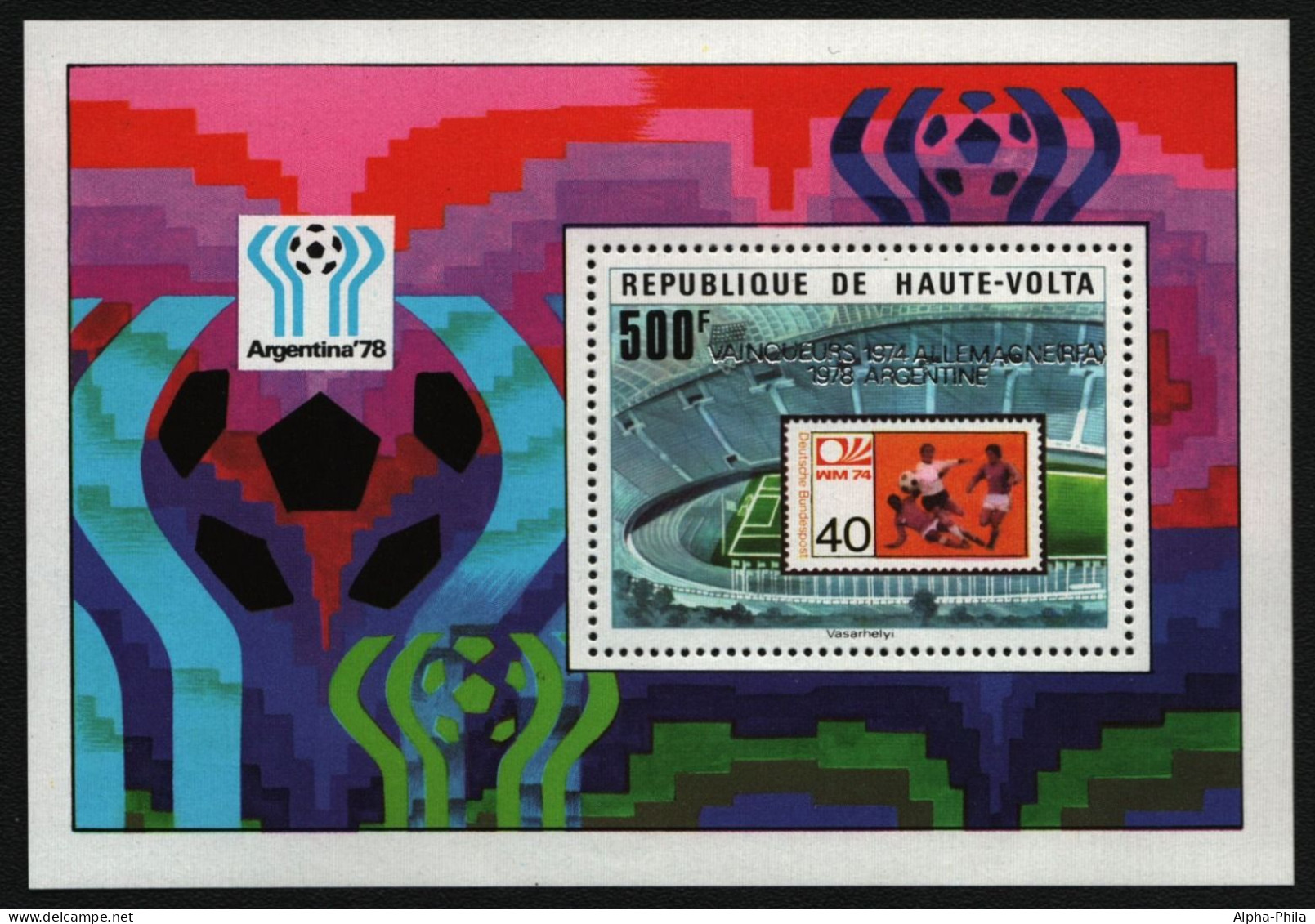 Obervolta 1979 - Mi-Nr. Block 52 ** - MNH - Fußball / Soccer - Haute-Volta (1958-1984)
