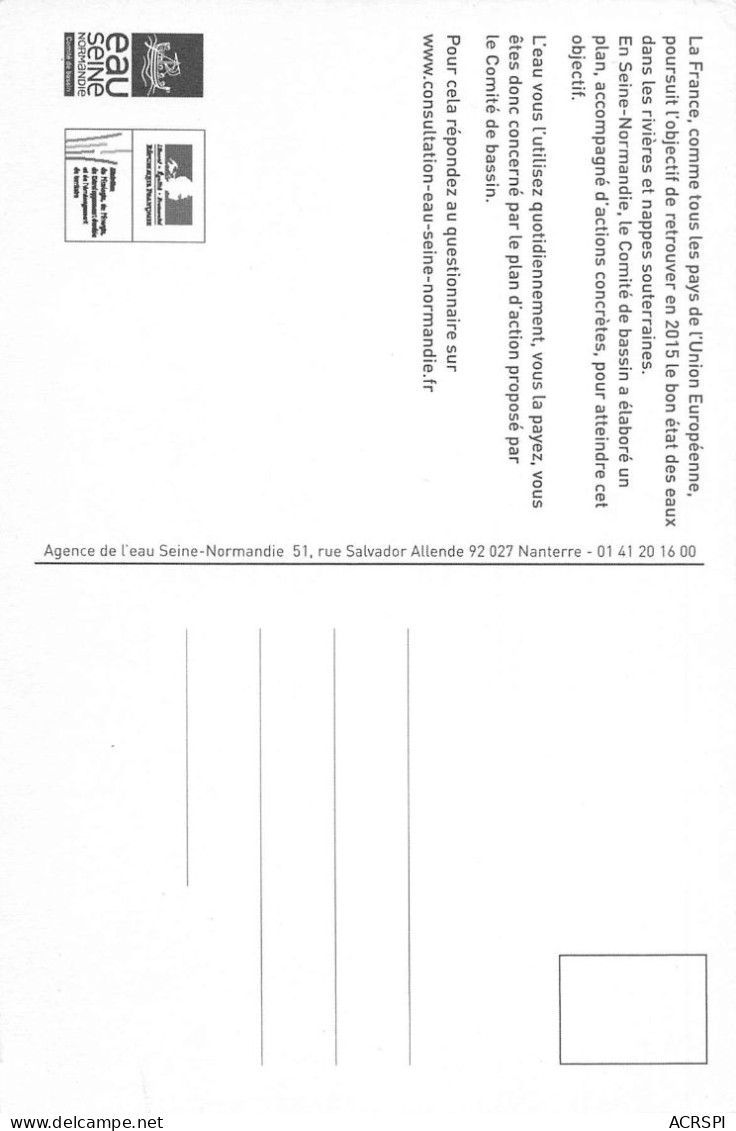 Consultation Nationale Sur L'eau En Seine-NORMANDIE Honfleur Le Havre PUB Publicité  (scan R/V) 36 \PC1206 - Werbepostkarten