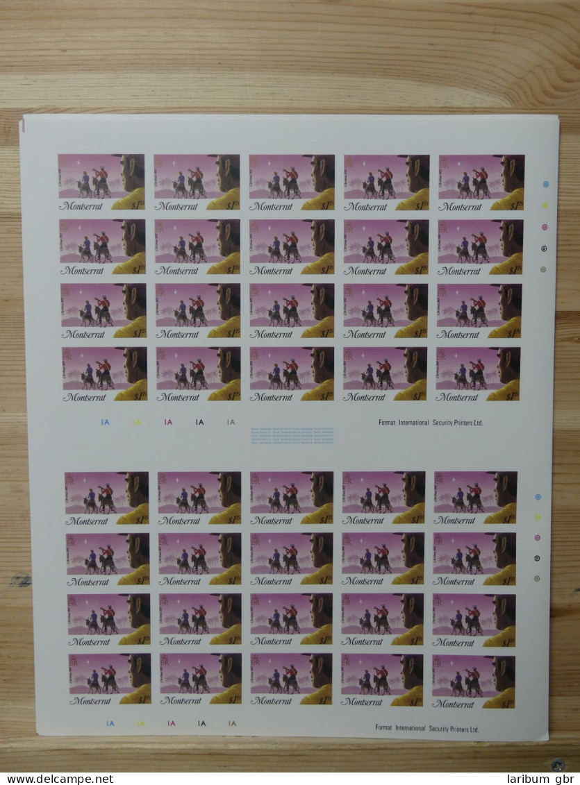 Montserrat 605-608 postfrisch als ungezähnte Phasendruck Bögen, 32 Bögen #IA607