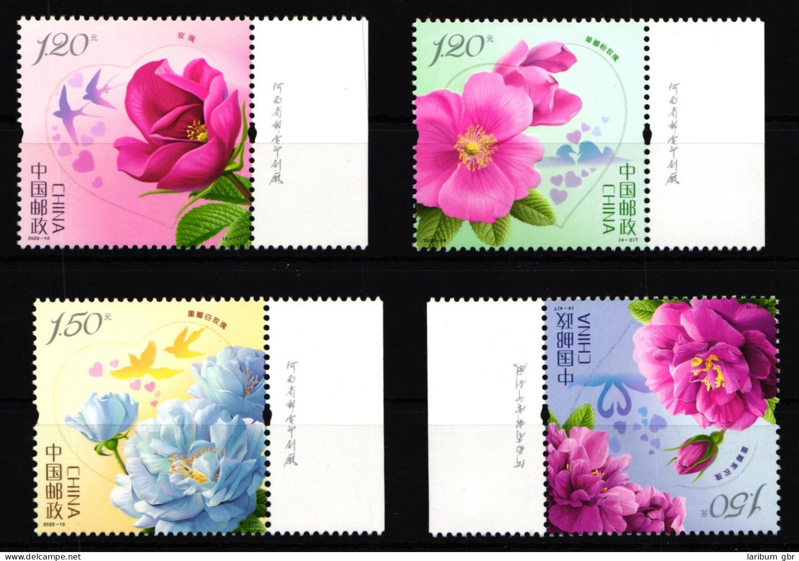 China Volksrepublik 5200-5203 Postfrisch Blumen Rosen #HY557 - Otros & Sin Clasificación