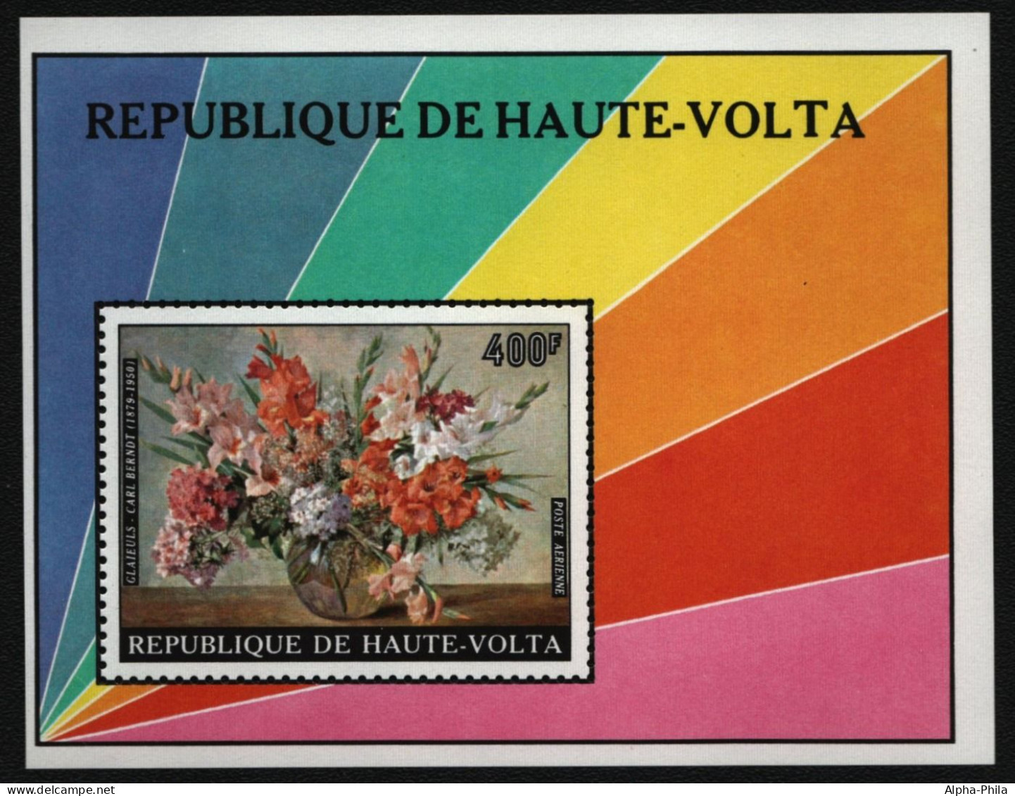 Obervolta 1974 - Mi-Nr. Block 29 ** - MNH - Blumen / Flowers - Gemälde - Upper Volta (1958-1984)