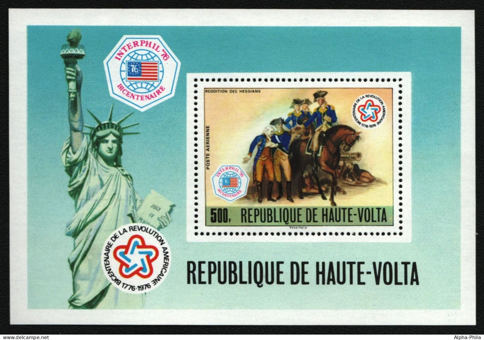Obervolta 1976 - Mi-Nr. Block 44 ** - MNH - 200 Jahre USA - Haute-Volta (1958-1984)