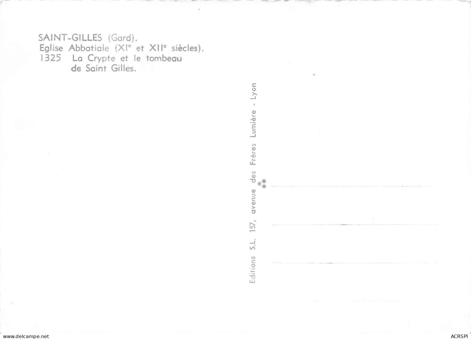 30  Saint-Gilles-du-Gard lot de 23 cartes de l'église Abbatiale    (scan R/V) 1 \PC1206