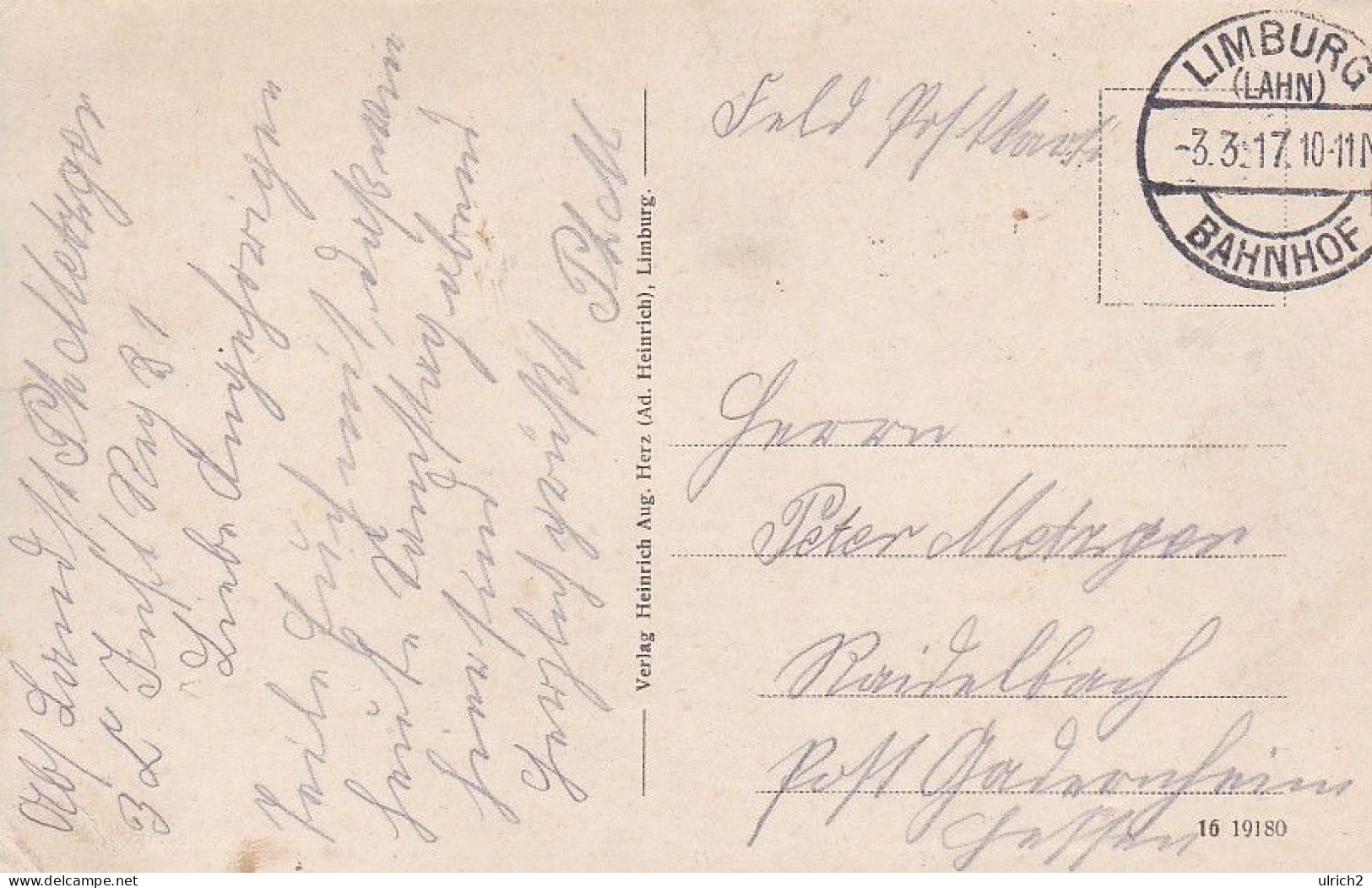 AK Limburg A. Lahn - Dom Mit Schloß - Feldpost 1917 (69266) - Limburg