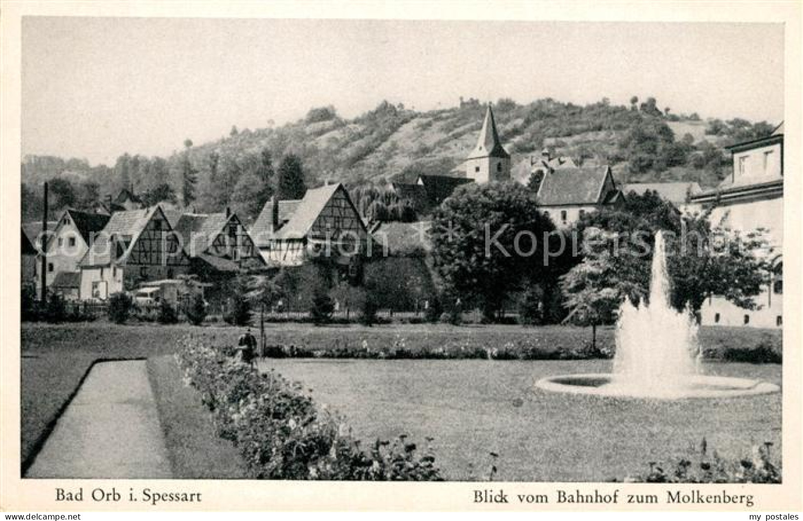 73080417 Bad Orb Blick Vom Bahnhof Zum Molkenberg Fontaene Bad Orb - Bad Orb