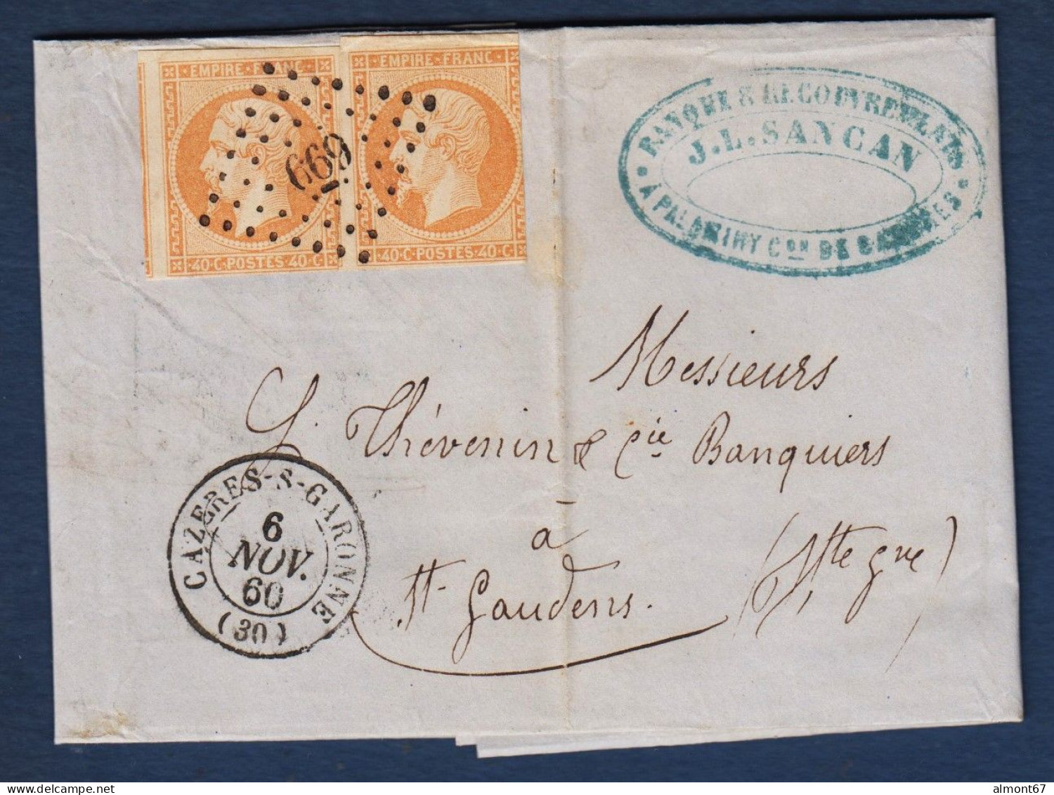 Haute Garonne - P.C. 669 Et Cachet 15  CAZERES S GARONNE - 1849-1876: Classic Period