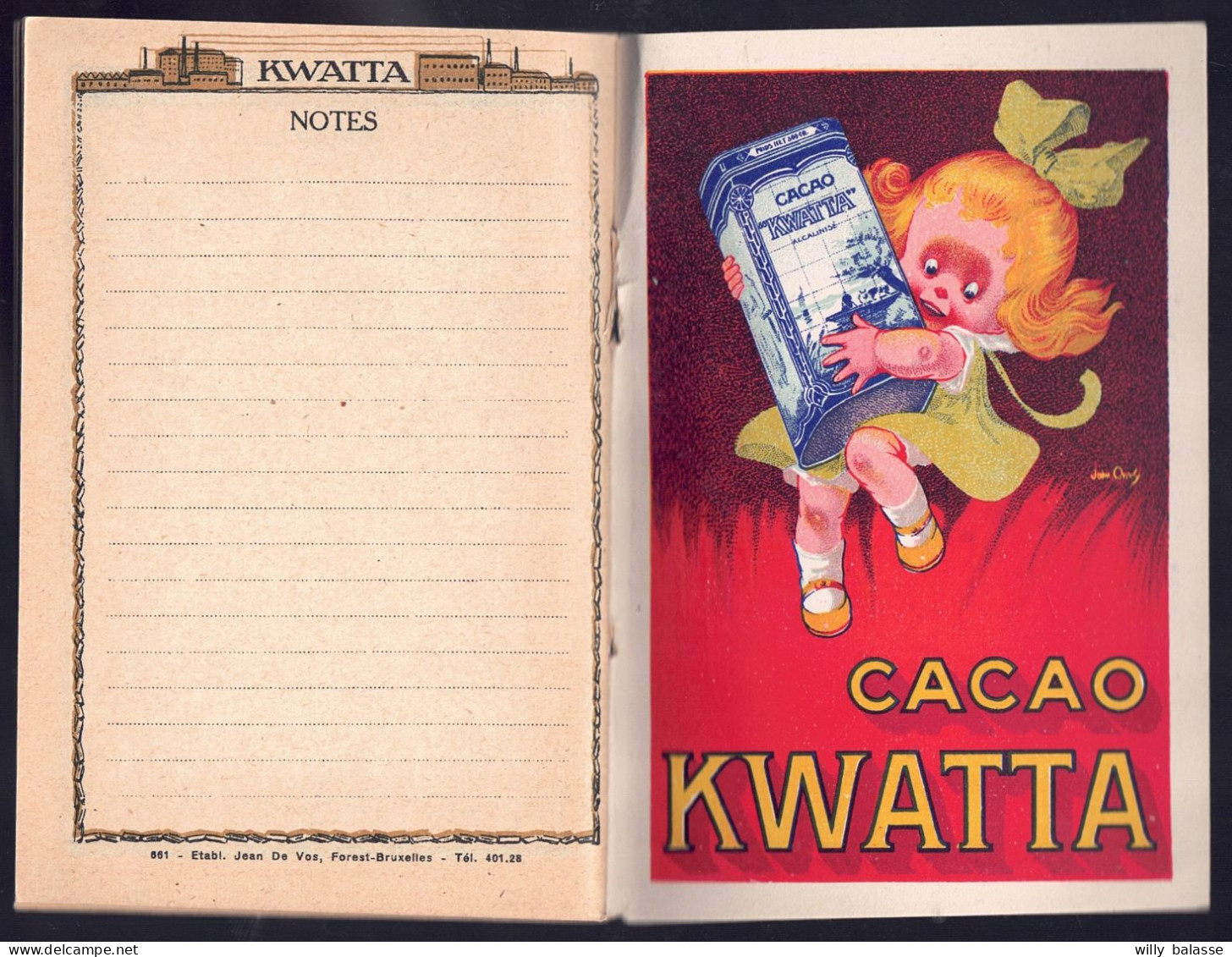 +++ Petit Livre - Livret d'instruction militaire - Publicité Chocolat KWATTA - Militaria - Calendrier 1924 - Agenda //